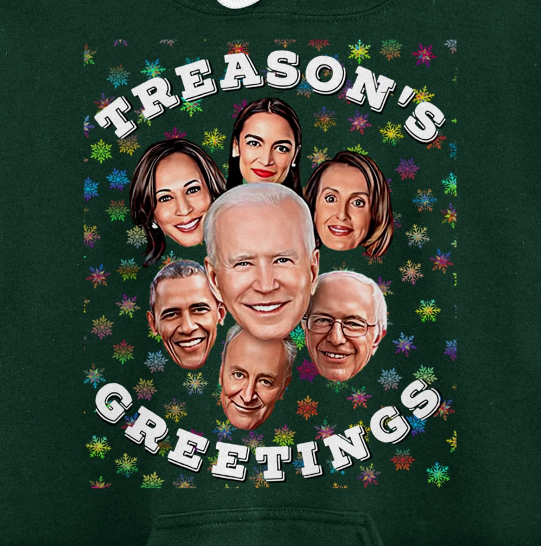 Swamp Xmas Biden Squad Xmas Trump USA Ugly Christmas Sweater Pullover Hoodie
