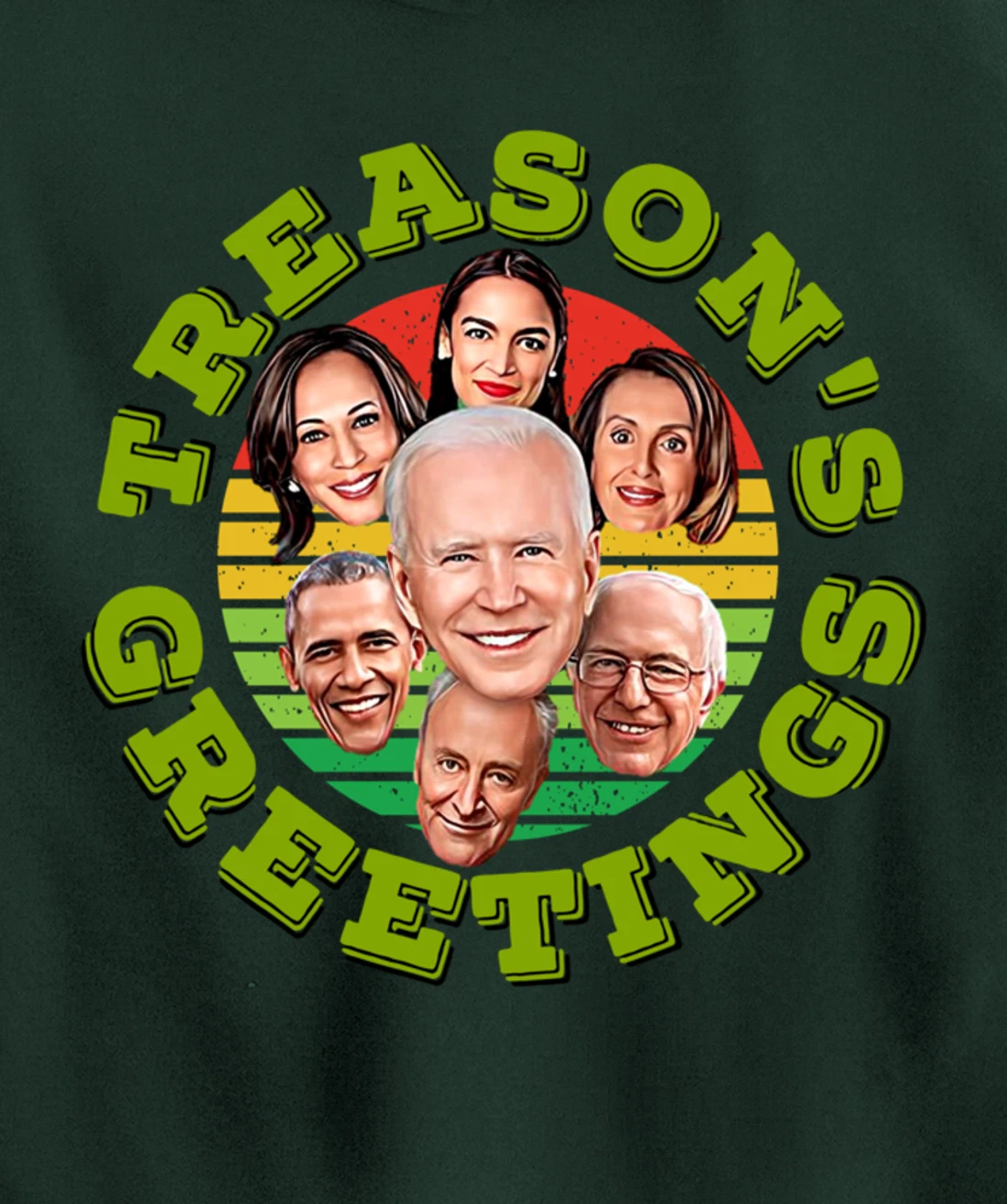 Swamp Xmas Biden Squad Xmas Trump USA Ugly Christmas Sweater Pullover Hoodie