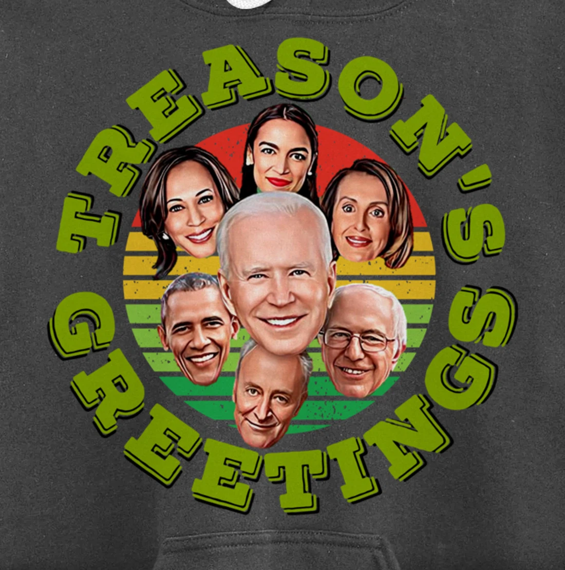 Swamp Xmas Biden Squad Xmas Trump USA Ugly Christmas Sweater Pullover Hoodie