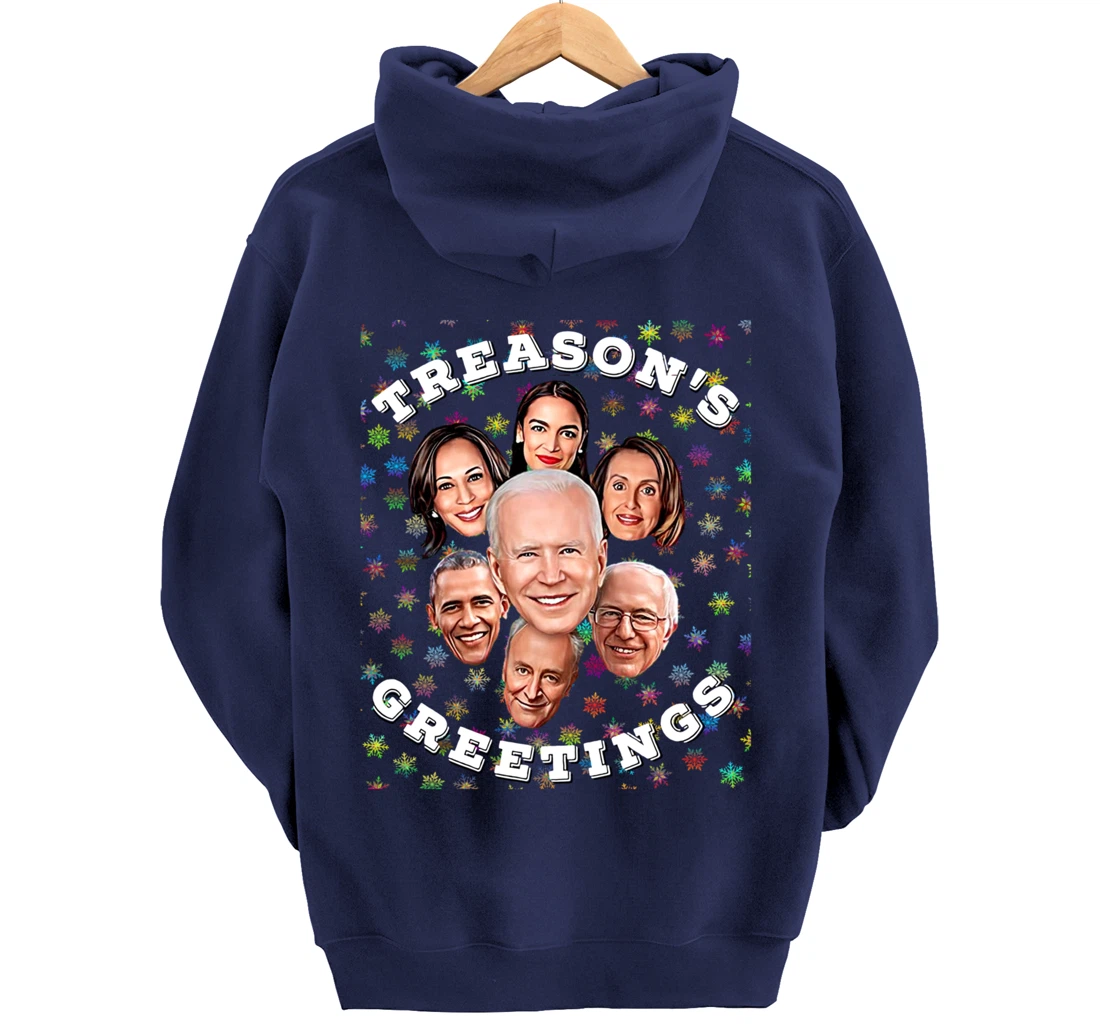 Swamp Xmas Biden Squad Xmas Trump USA Ugly Christmas Sweater Pullover Hoodie