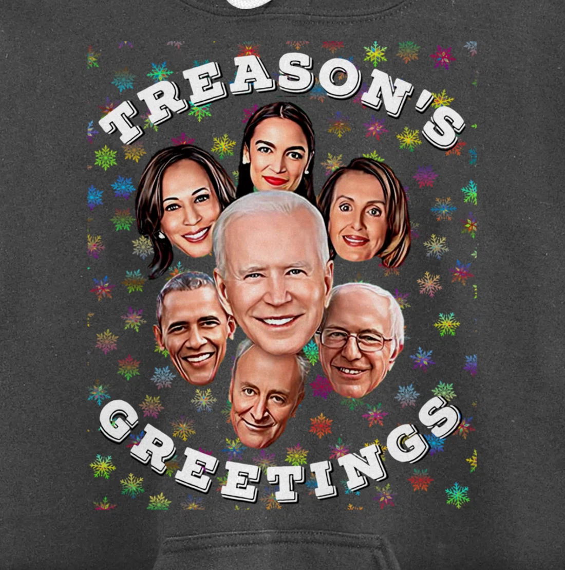 Swamp Xmas Biden Squad Xmas Trump USA Ugly Christmas Sweater Pullover Hoodie