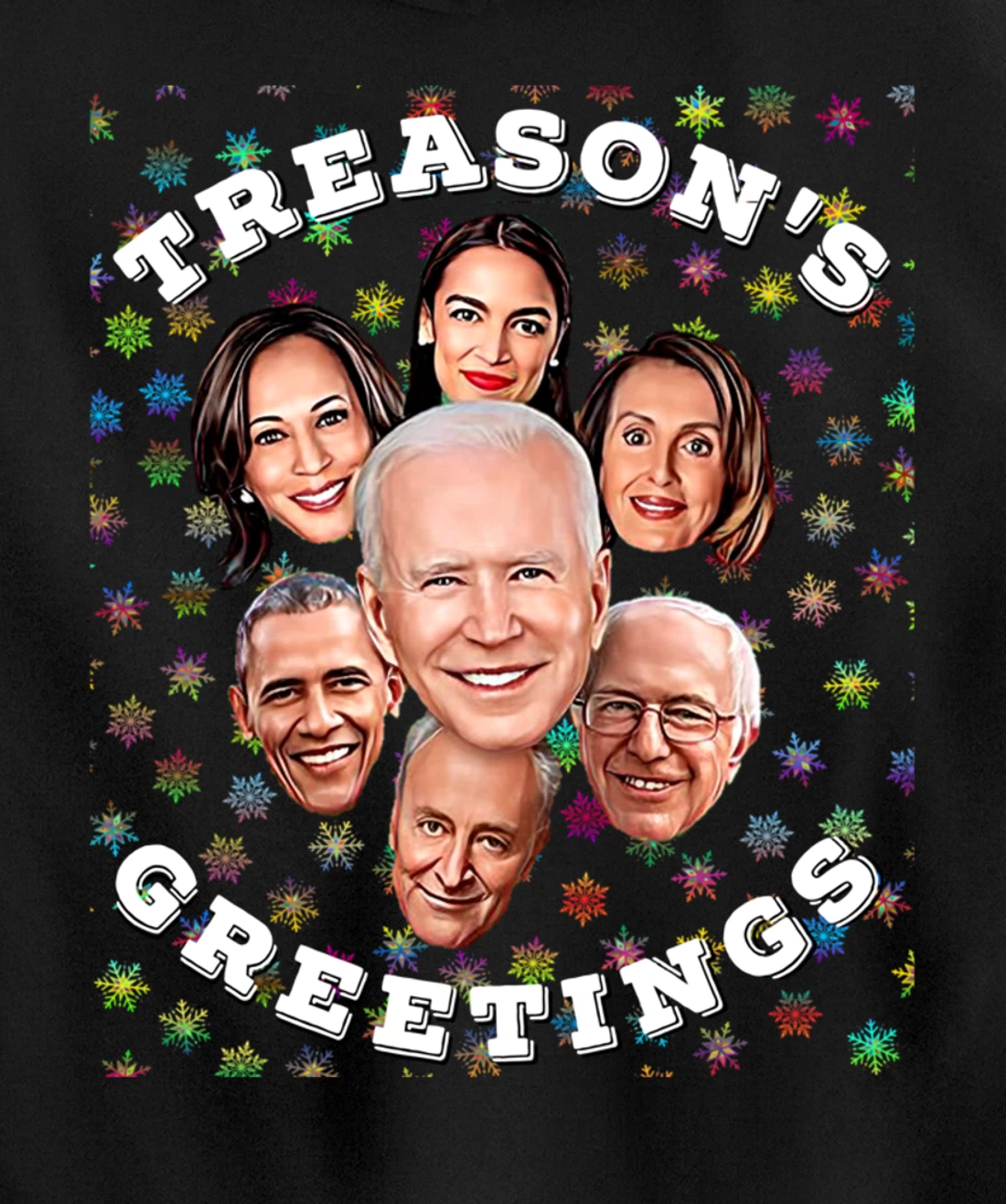 Swamp Xmas Biden Squad Xmas Trump USA Ugly Christmas Sweater Pullover Hoodie