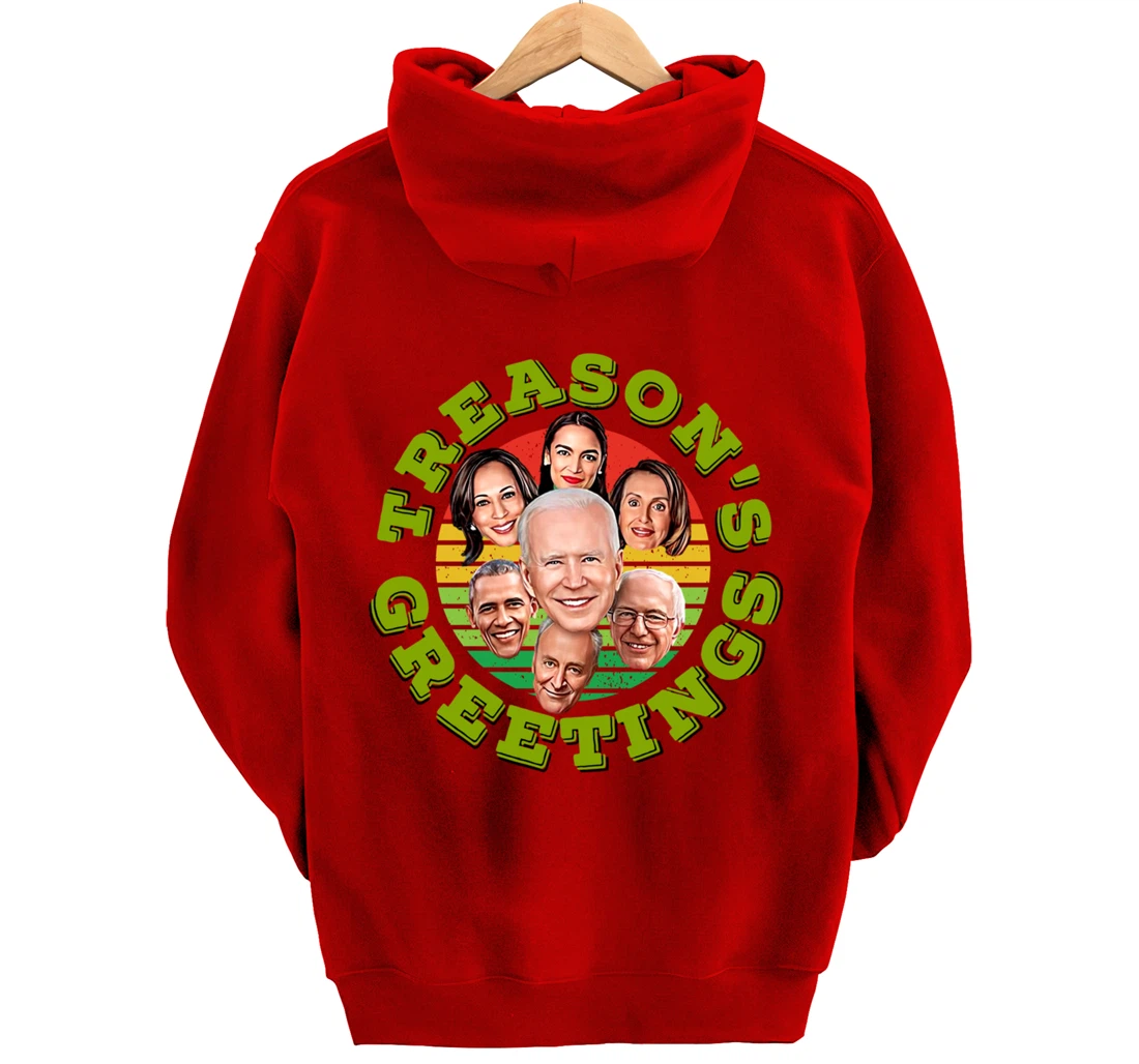 Swamp Xmas Biden Squad Xmas Trump USA Ugly Christmas Sweater Pullover Hoodie