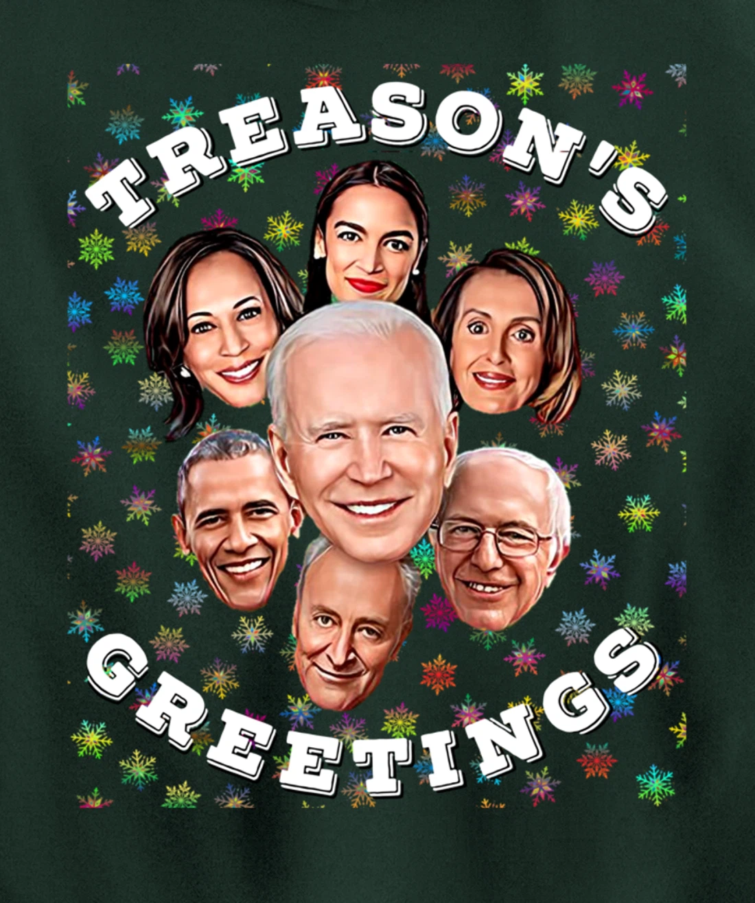 Swamp Xmas Biden Squad Xmas Trump USA Ugly Christmas Sweater Pullover Hoodie