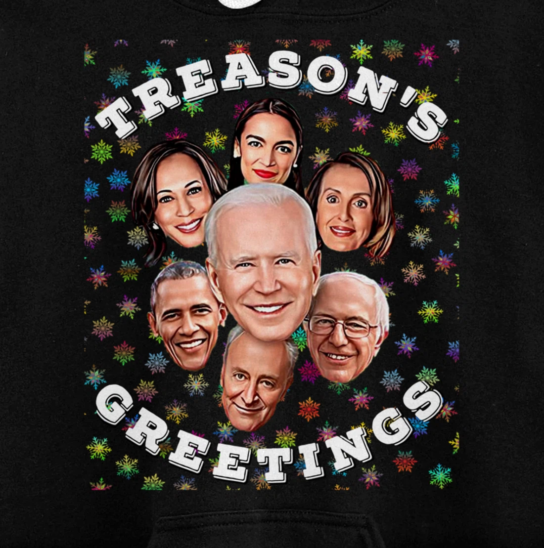 Swamp Xmas Biden Squad Xmas Trump USA Ugly Christmas Sweater Pullover Hoodie
