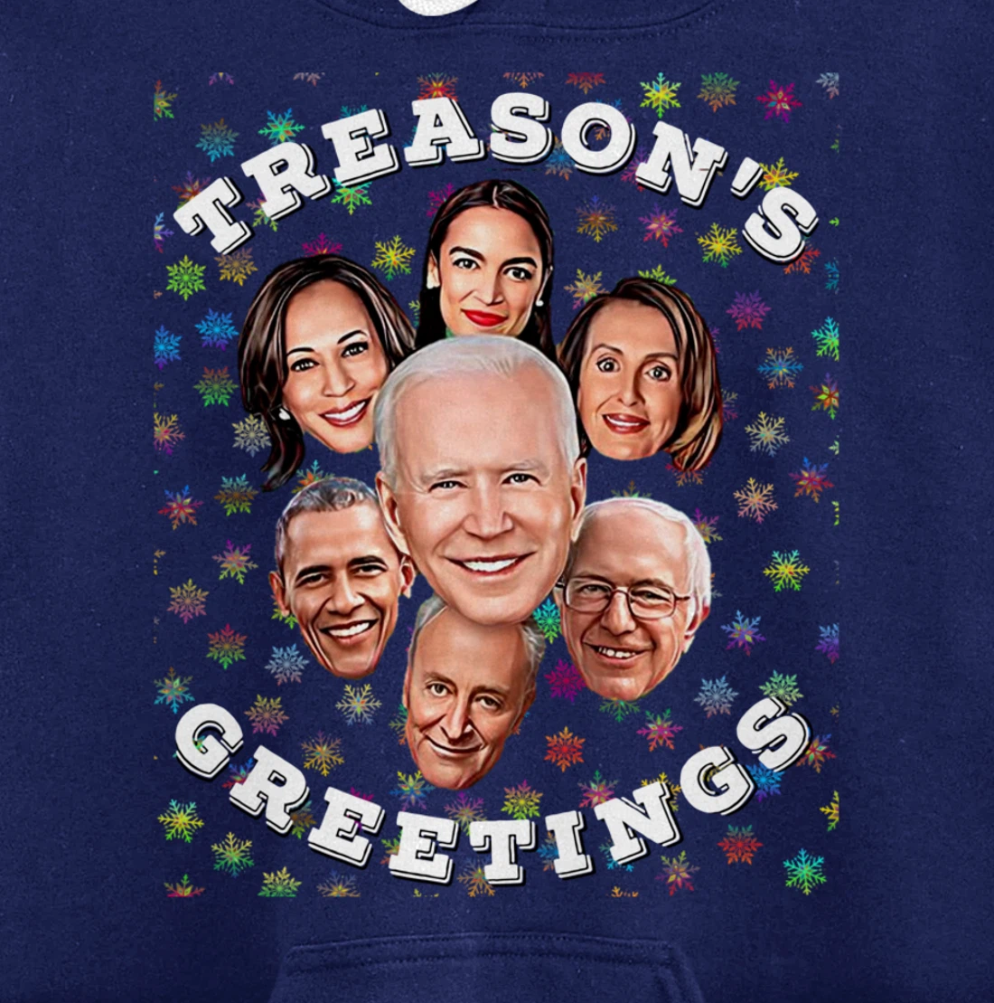 Swamp Xmas Biden Squad Xmas Trump USA Ugly Christmas Sweater Pullover Hoodie