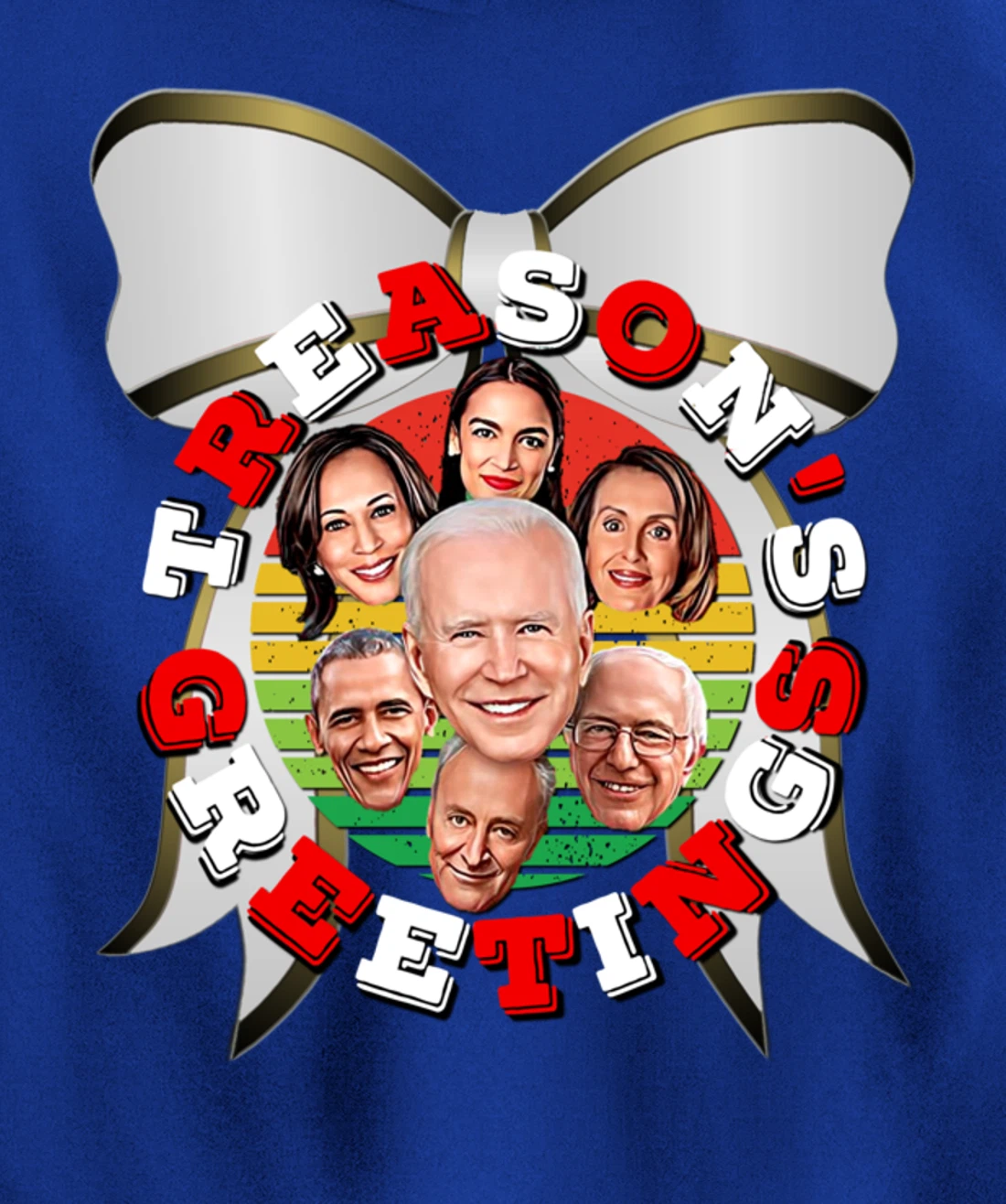 Swamp Xmas Wreath Biden Squad Trump Ugly Christmas Sweater Pullover Hoodie