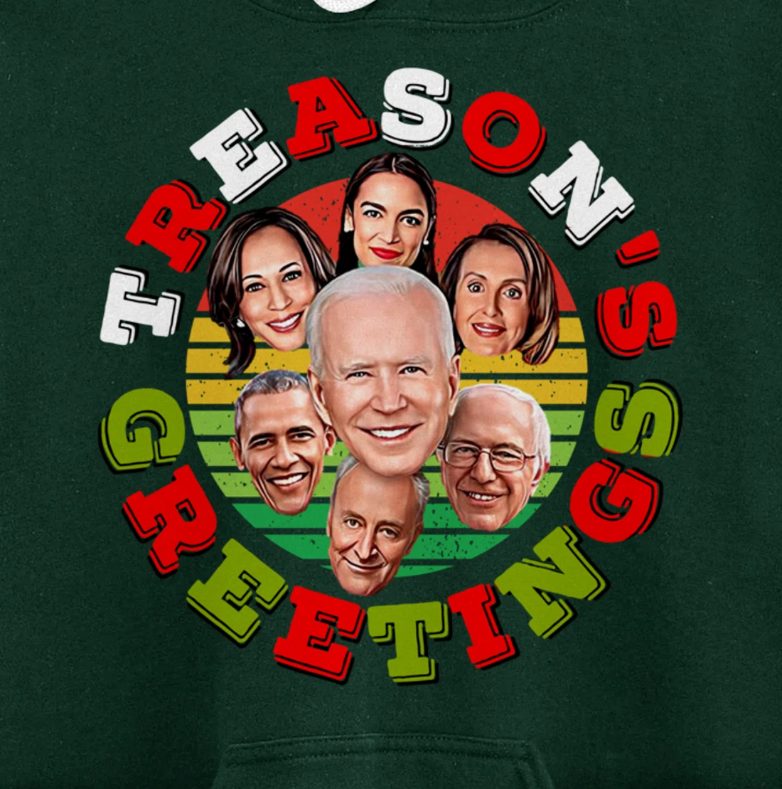 Swamp Xmas Biden Squad Xmas Trump USA Ugly Christmas Sweater Pullover Hoodie