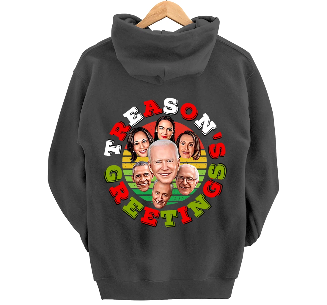 Swamp Xmas Biden Squad Xmas Trump USA Ugly Christmas Sweater Pullover Hoodie