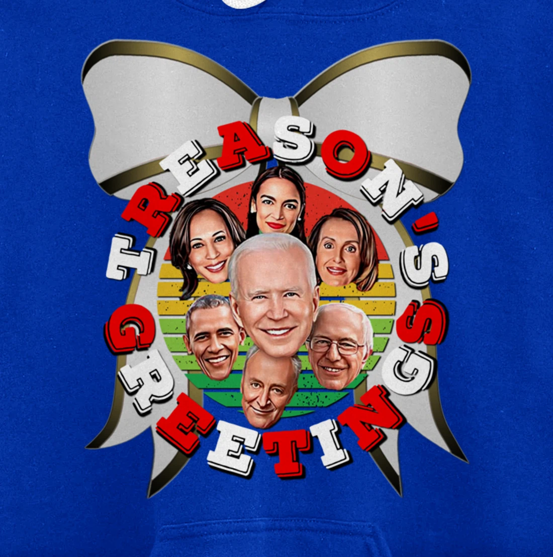 Swamp Xmas Wreath Biden Squad Trump Ugly Christmas Sweater Pullover Hoodie