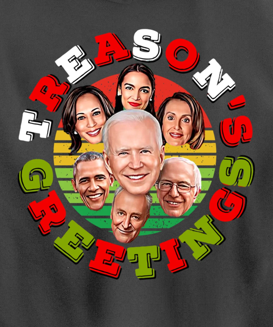 Swamp Xmas Biden Squad Xmas Trump USA Ugly Christmas Sweater Pullover Hoodie