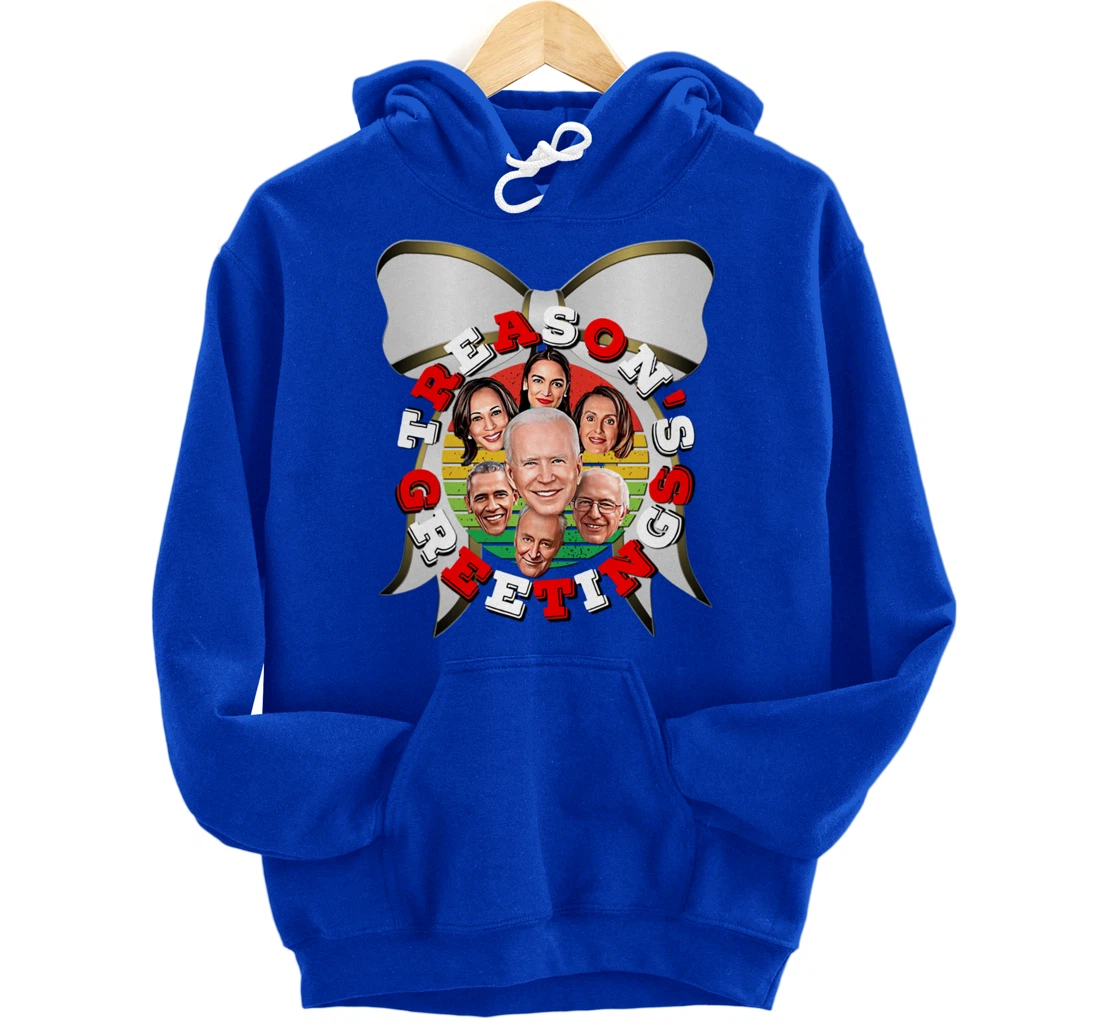 Swamp Xmas Wreath Biden Squad Trump Ugly Christmas Sweater Pullover Hoodie