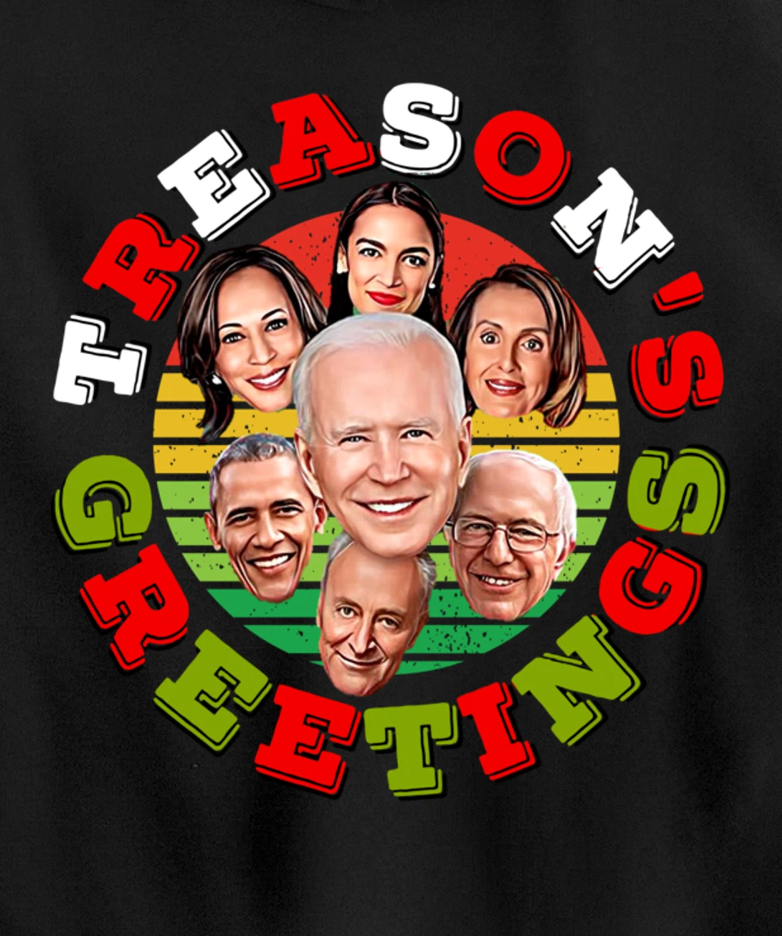 Swamp Xmas Biden Squad Xmas Trump USA Ugly Christmas Sweater Pullover Hoodie