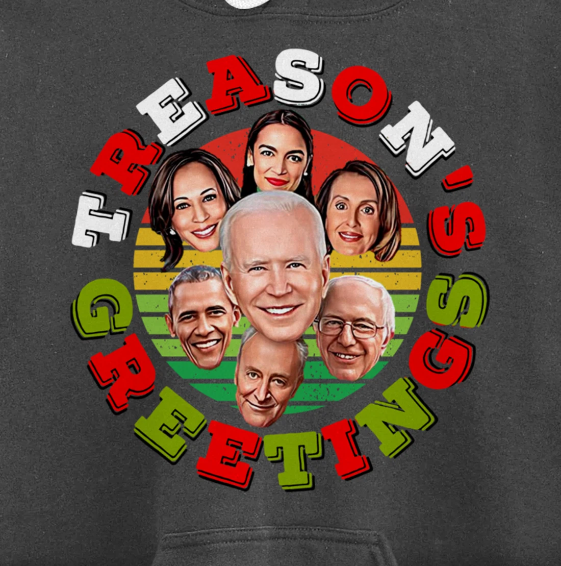 Swamp Xmas Biden Squad Xmas Trump USA Ugly Christmas Sweater Pullover Hoodie