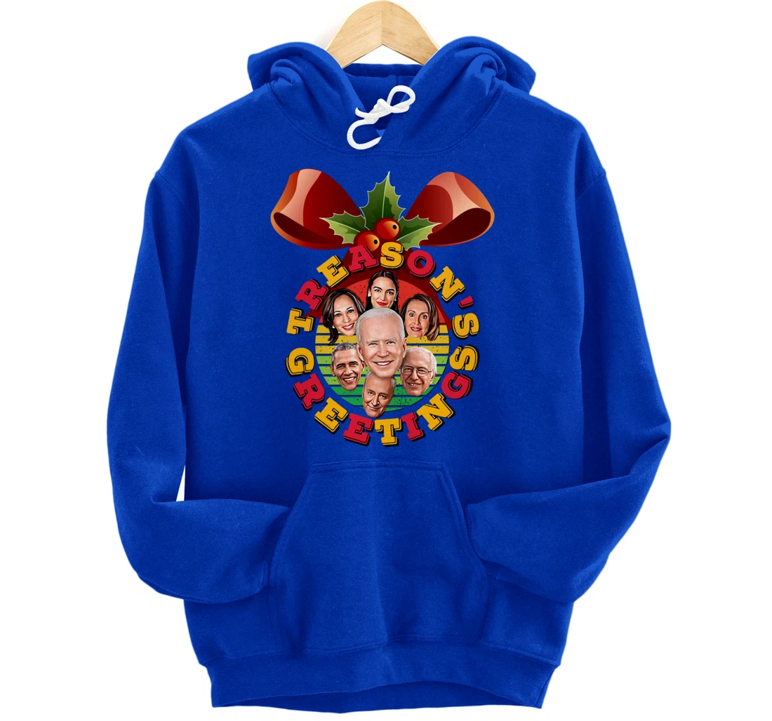 Swamp Xmas Wreath Biden Squad Trump Ugly Christmas Sweater Pullover Hoodie