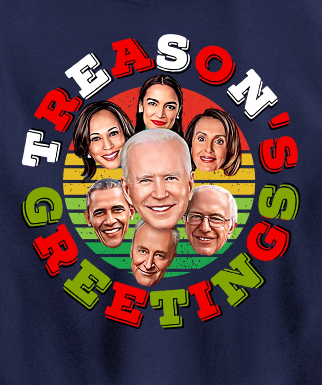 Swamp Xmas Biden Squad Xmas Trump USA Ugly Christmas Sweater Pullover Hoodie