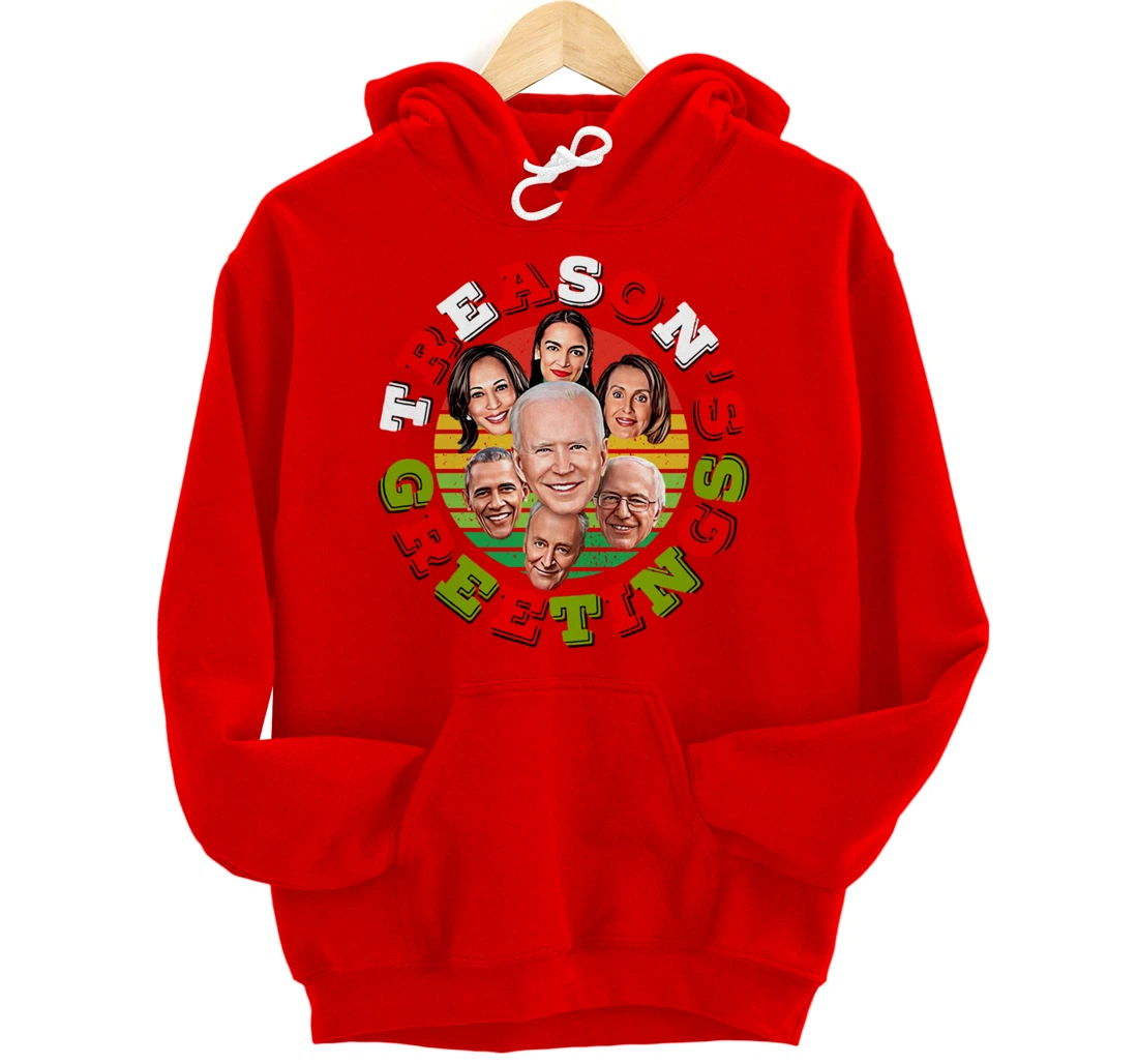 Swamp Xmas Biden Squad Xmas Trump USA Ugly Christmas Sweater Pullover Hoodie