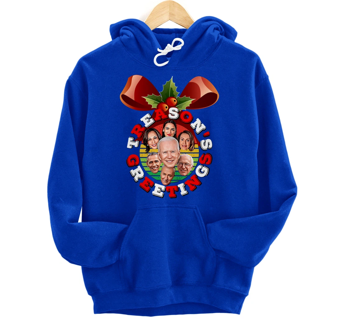 Swamp Xmas Wreath Biden Squad Trump Ugly Christmas Sweater Pullover Hoodie