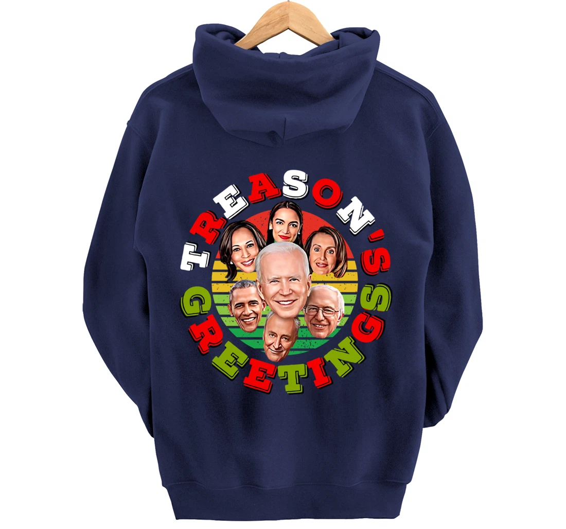 Swamp Xmas Biden Squad Xmas Trump USA Ugly Christmas Sweater Pullover Hoodie