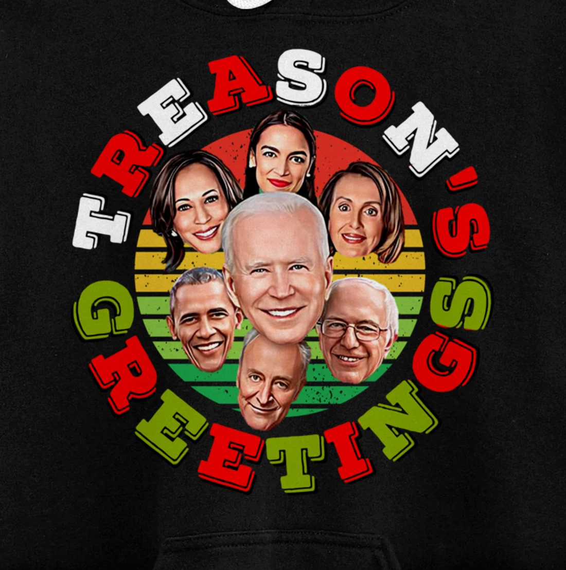 Swamp Xmas Biden Squad Xmas Trump USA Ugly Christmas Sweater Pullover Hoodie