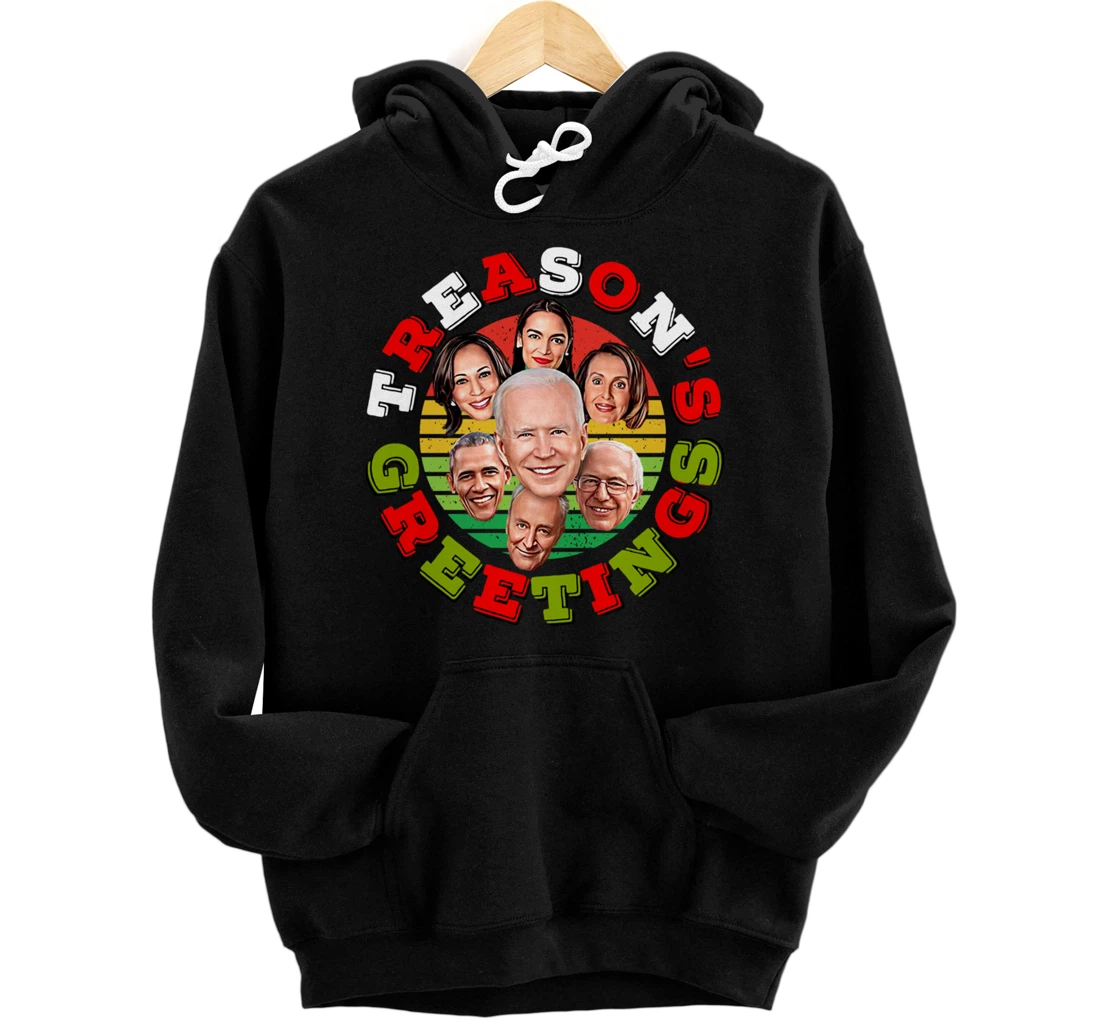 Swamp Xmas Biden Squad Xmas Trump USA Ugly Christmas Sweater Pullover Hoodie