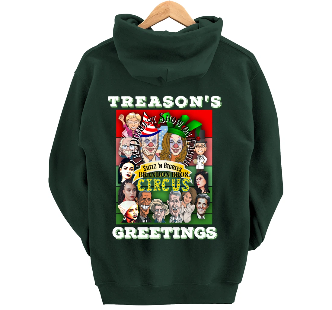 Swamp Xmas Wreath Biden Squad Trump Ugly Christmas Sweater Pullover Hoodie