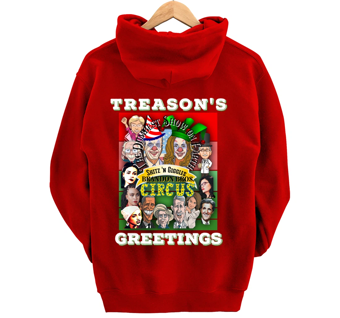 Swamp Xmas Wreath Biden Squad Trump Ugly Christmas Sweater Pullover Hoodie