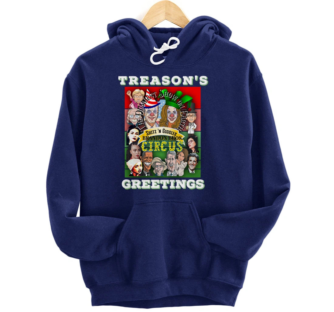 Swamp Xmas Wreath Biden Squad Trump Ugly Christmas Sweater Pullover Hoodie