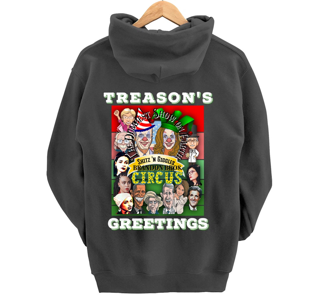 Swamp Xmas Wreath Biden Squad Trump Ugly Christmas Sweater Pullover Hoodie