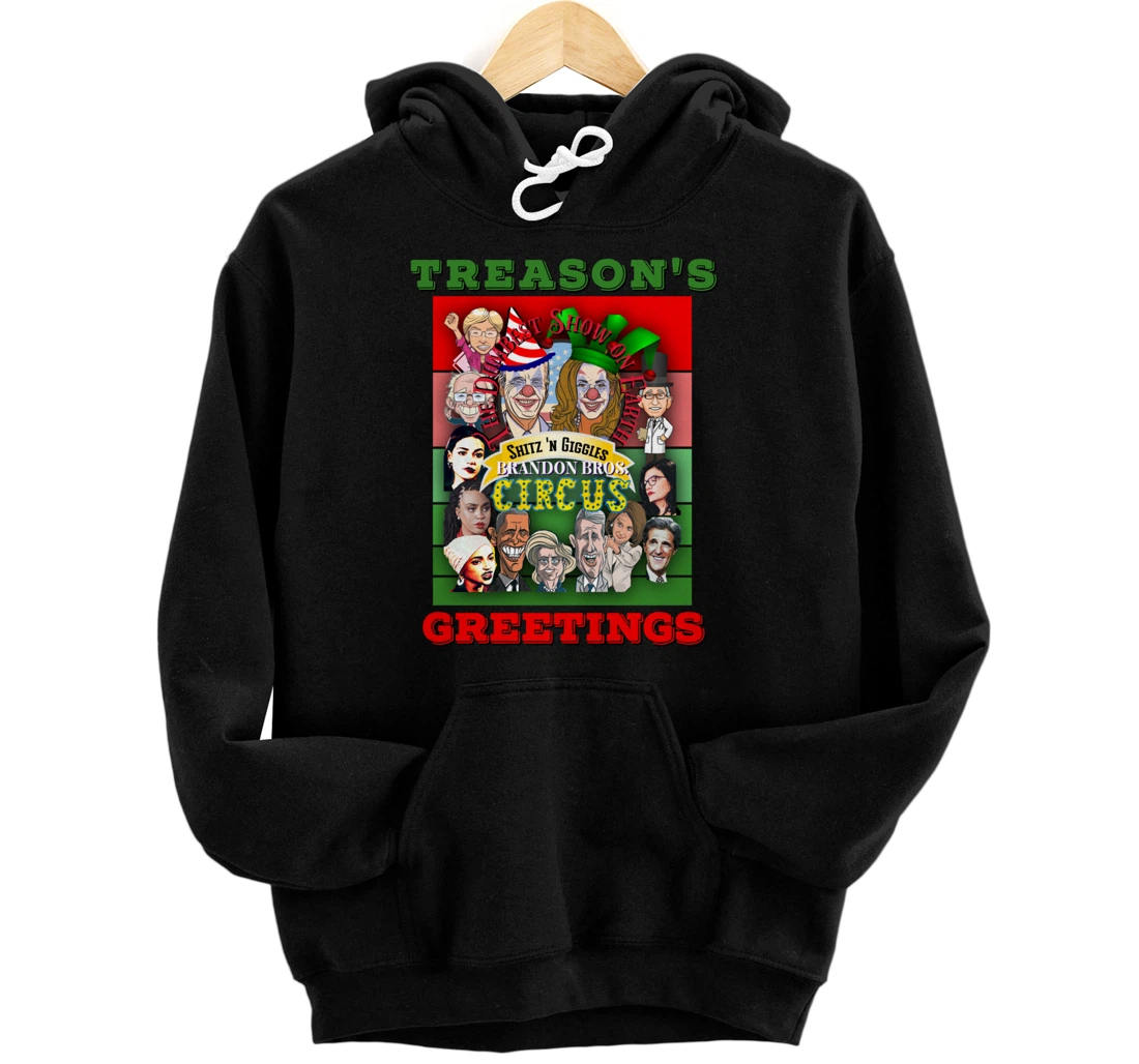 Swamp Xmas Wreath Biden Squad Trump Ugly Christmas Sweater Pullover Hoodie