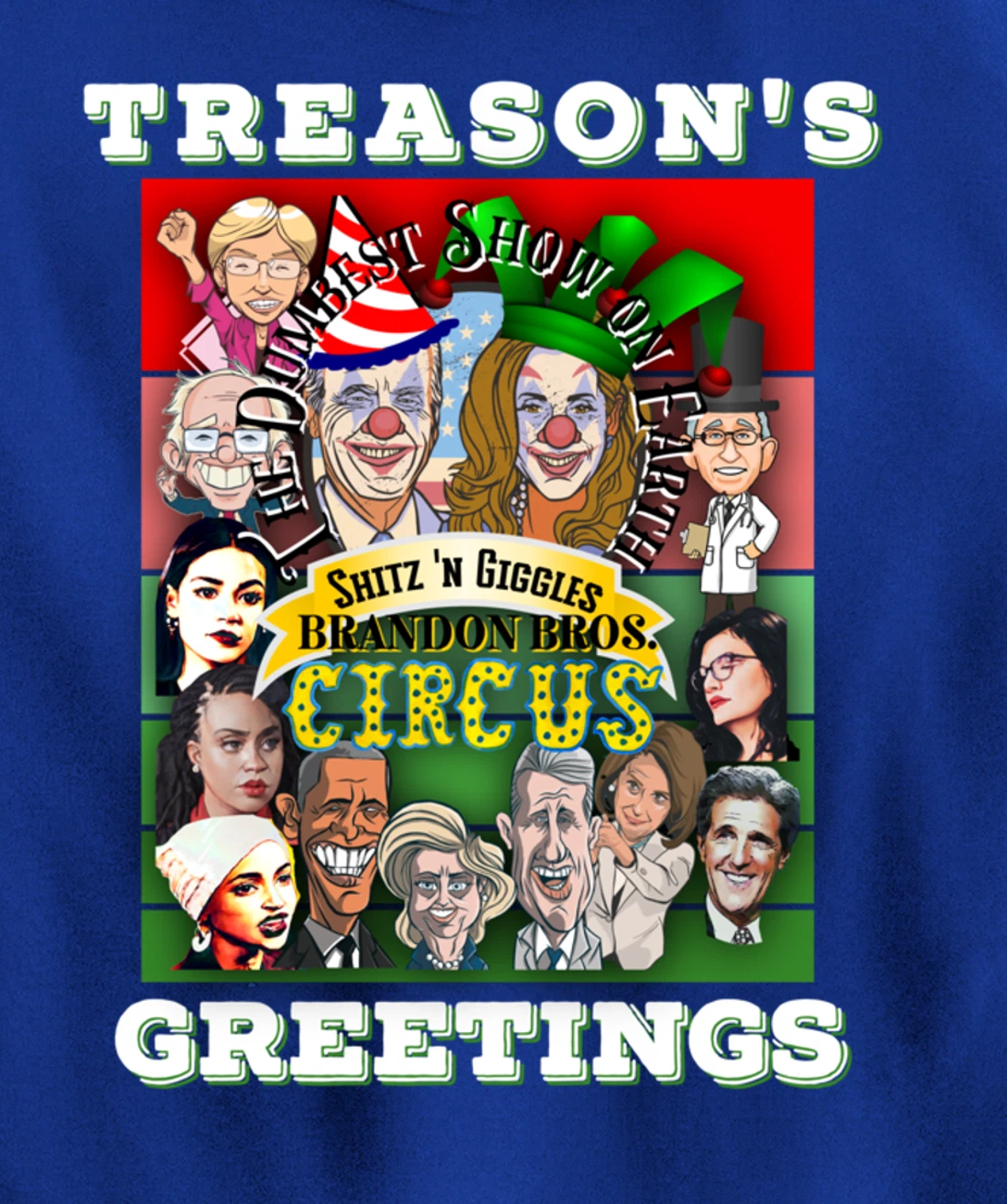 Swamp Xmas Wreath Biden Squad Trump Ugly Christmas Sweater Pullover Hoodie