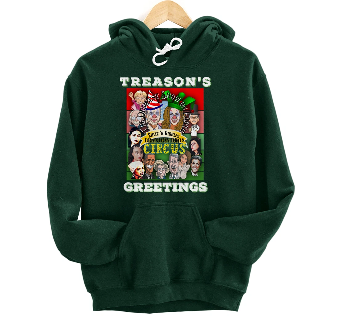 Swamp Xmas Wreath Biden Squad Trump Ugly Christmas Sweater Pullover Hoodie
