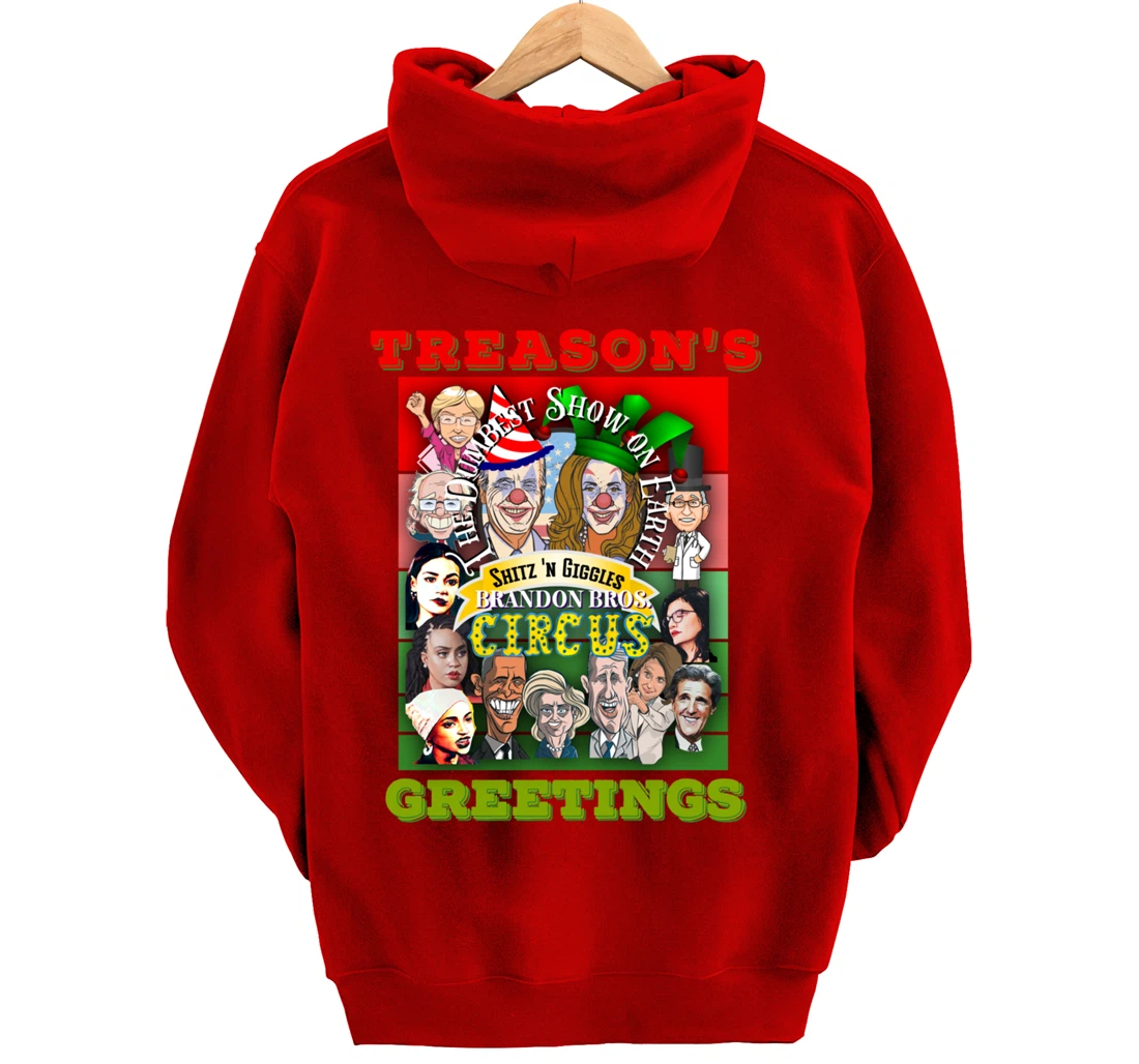 Swamp Xmas Wreath Biden Squad Trump Ugly Christmas Sweater Pullover Hoodie