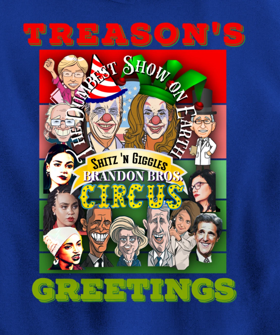 Swamp Xmas Wreath Biden Squad Trump Ugly Christmas Sweater Pullover Hoodie