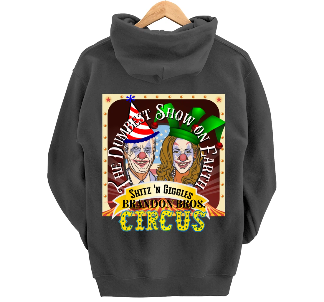 Biden Jingle Joe Giggles Circus Trump 2024 Conservative Pullover Hoodie