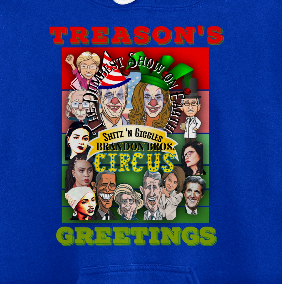 Swamp Xmas Wreath Biden Squad Trump Ugly Christmas Sweater Pullover Hoodie