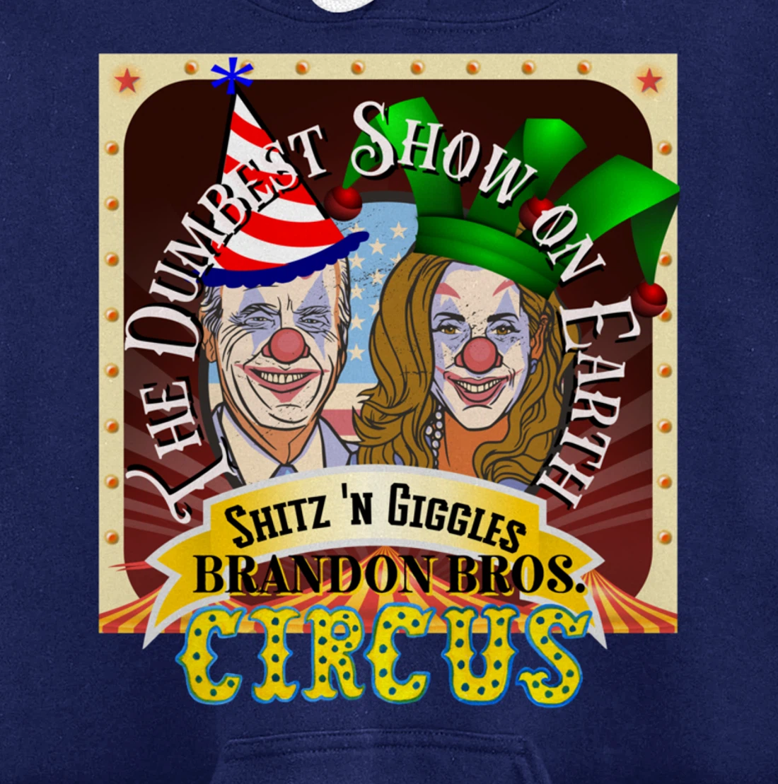 Biden Jingle Joe Giggles Circus Trump 2024 Conservative Pullover Hoodie