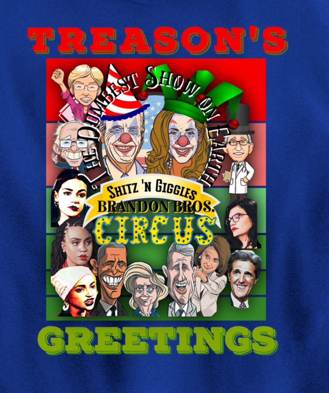 Swamp Xmas Wreath Biden Squad Trump Ugly Christmas Sweater Pullover Hoodie