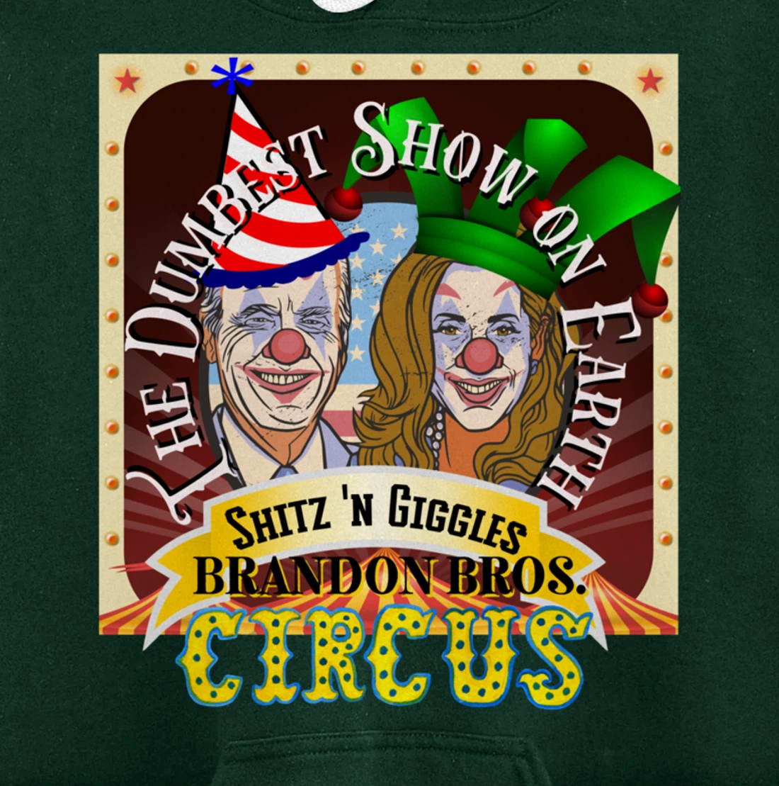 Biden Jingle Joe Giggles Circus Trump 2024 Conservative Pullover Hoodie