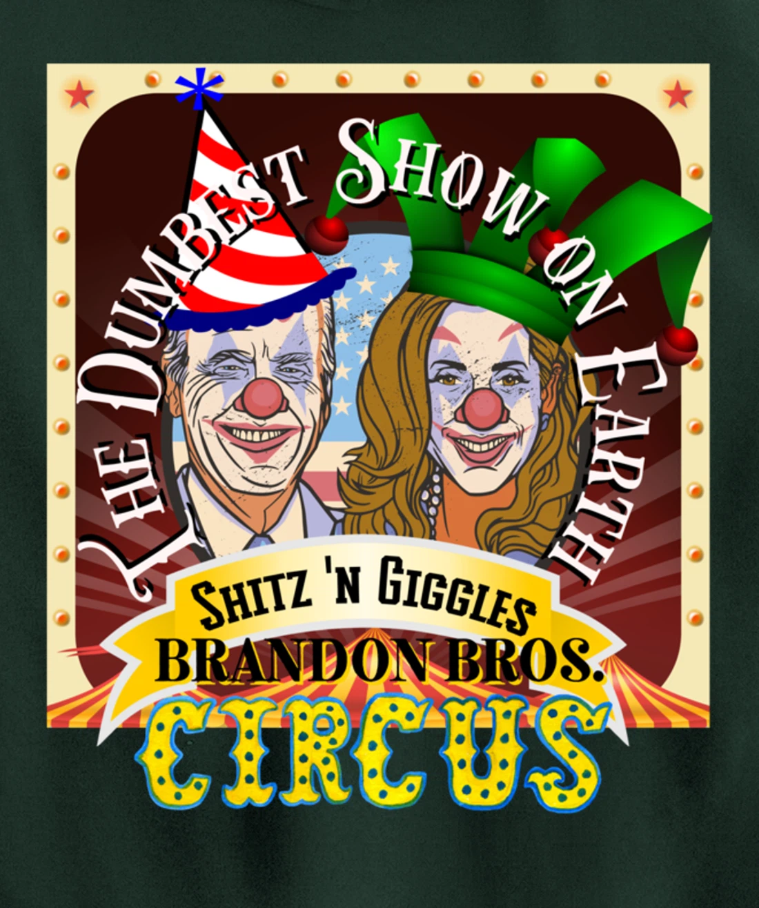 Biden Jingle Joe Giggles Circus Trump 2024 Conservative Pullover Hoodie