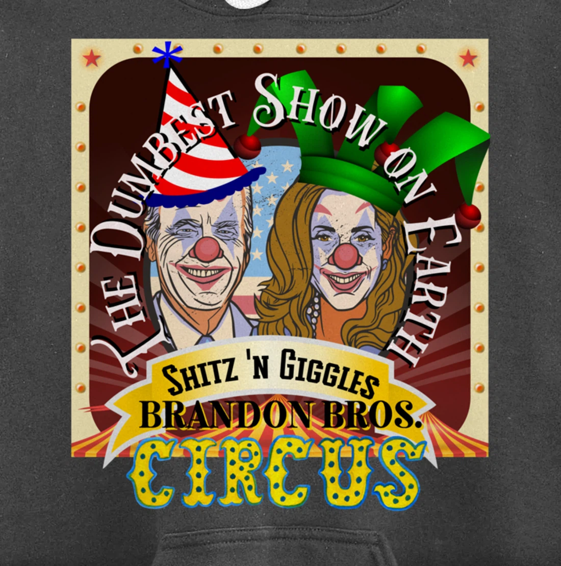 Biden Jingle Joe Giggles Circus Trump 2024 Conservative Pullover Hoodie