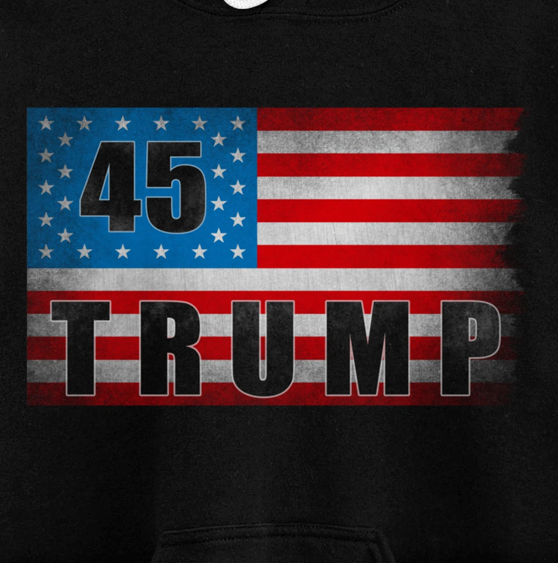 Trump 45 USA American Flag - Trump 45th President Pullover Hoodie