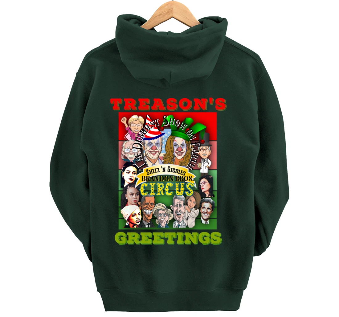Swamp Xmas Wreath Biden Squad Trump Ugly Christmas Sweater Pullover Hoodie