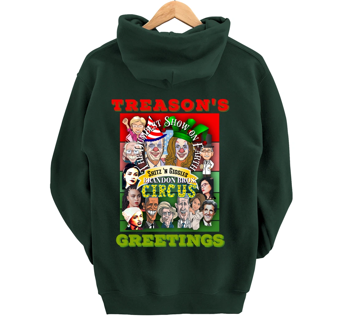 Swamp Xmas Wreath Biden Squad Trump Ugly Christmas Sweater Pullover Hoodie