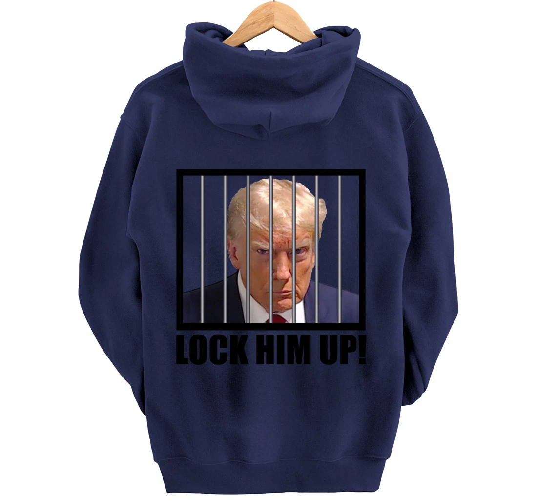 Lock Up Trump Mugshot Pullover Hoodie