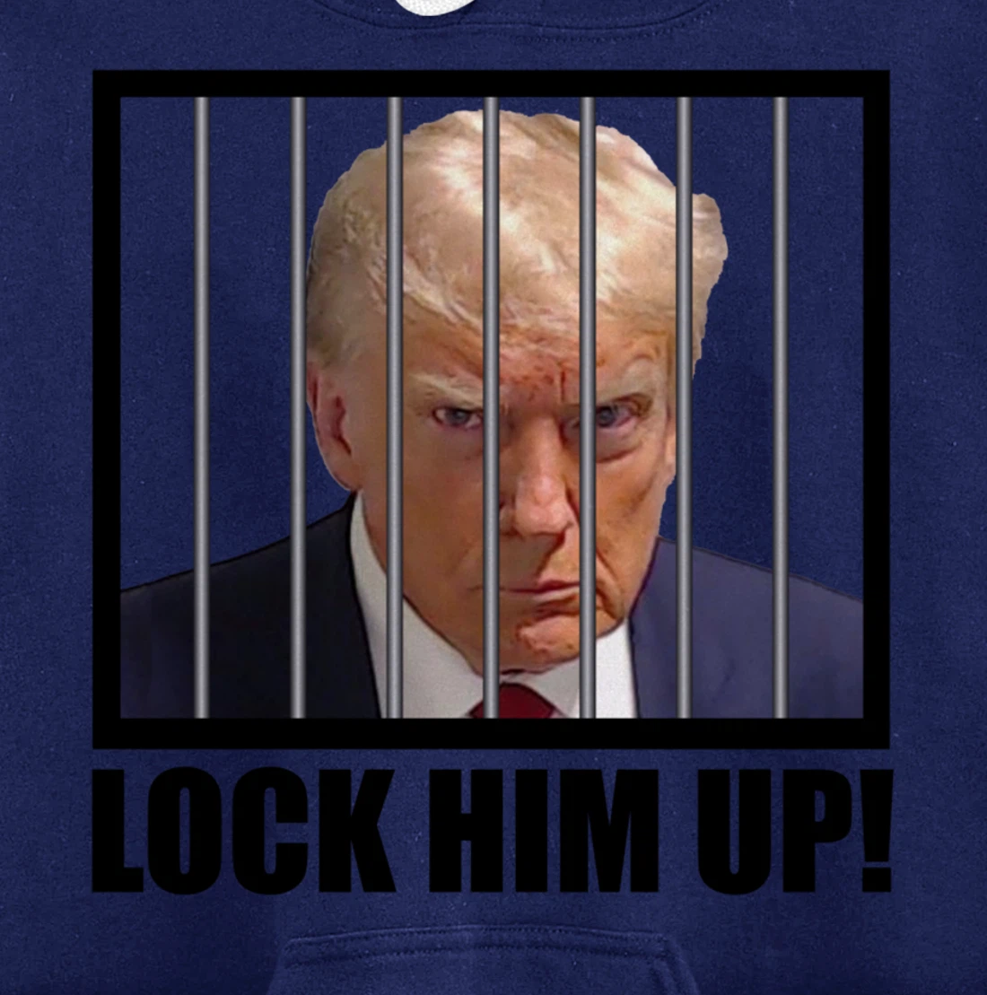 Lock Up Trump Mugshot Pullover Hoodie