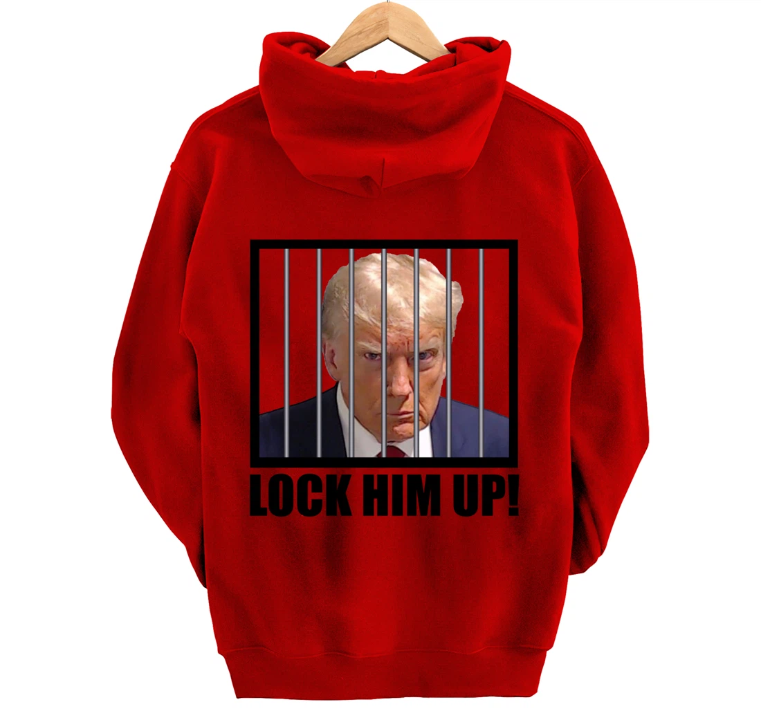 Lock Up Trump Mugshot Pullover Hoodie
