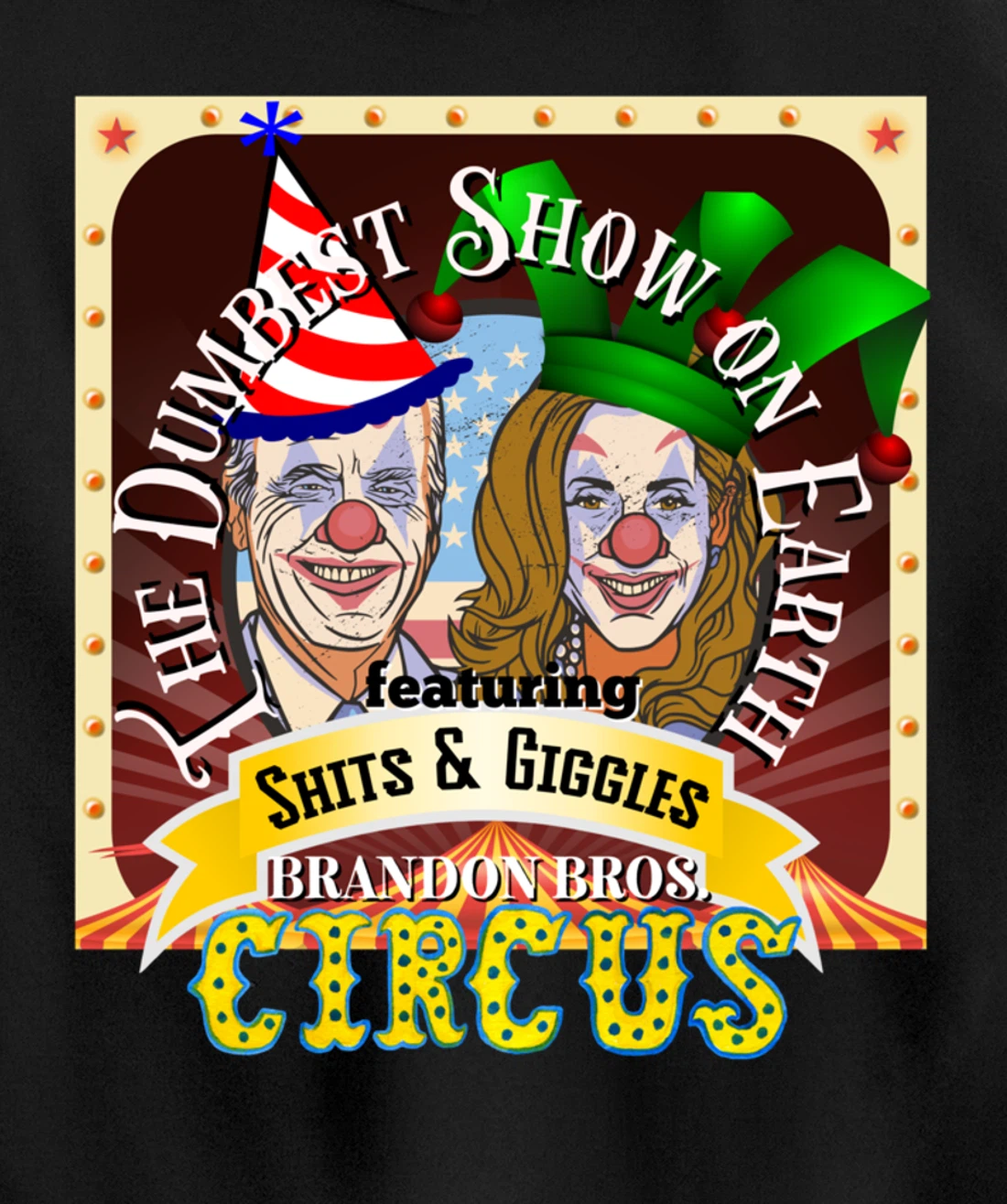 Biden Jingle Joe Giggles Circus Trump 2024 Conservative Pullover Hoodie