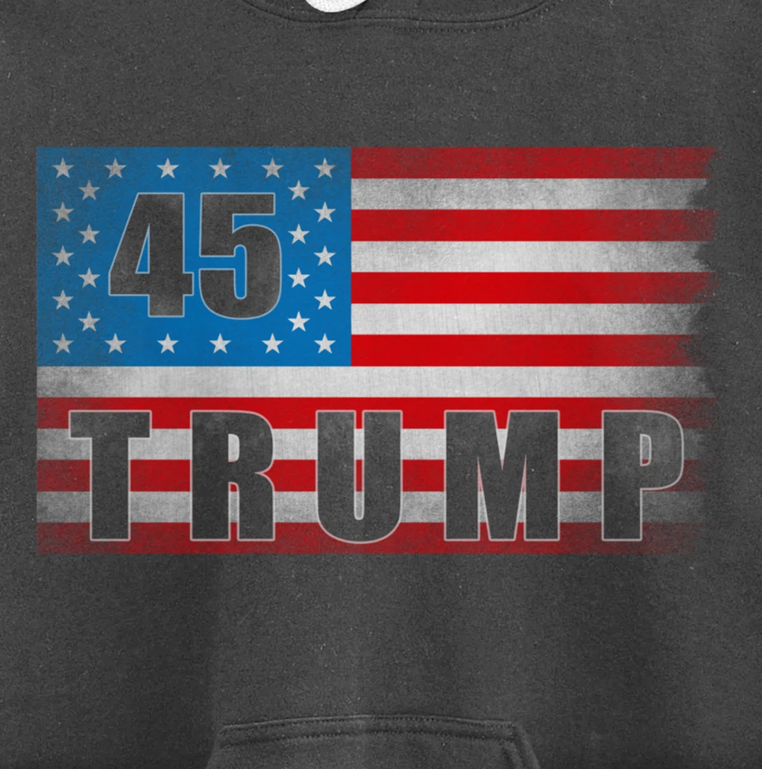 Trump 45 USA American Flag - Trump 45th President Pullover Hoodie