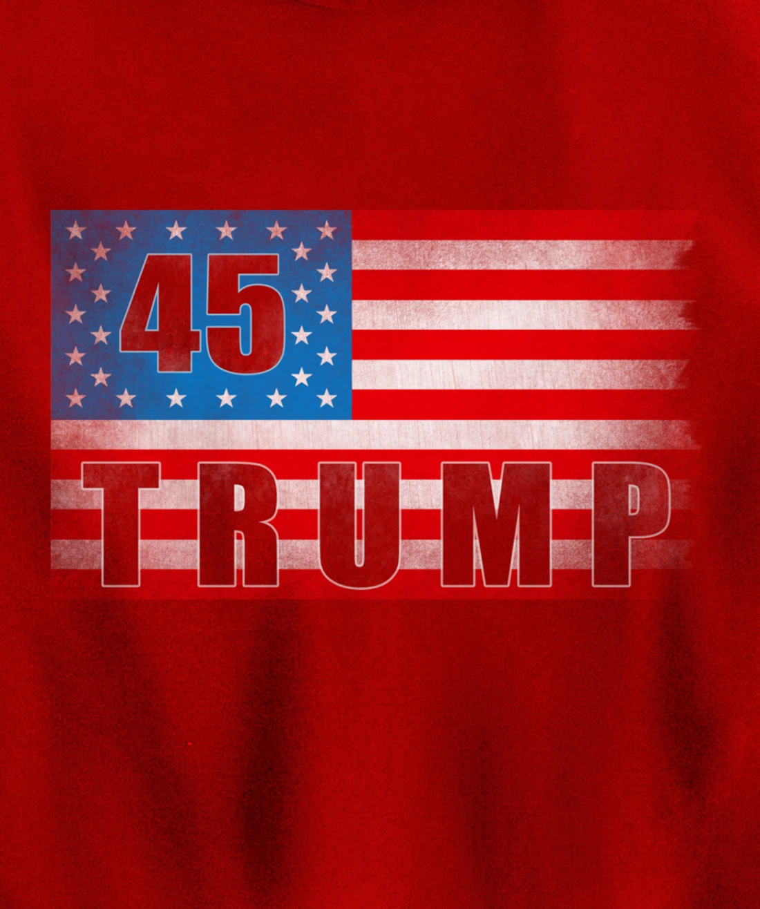Trump 45 USA American Flag - Trump 45th President Pullover Hoodie